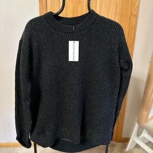 Calvin Klein ribbed sweater in charcoal grey NWT